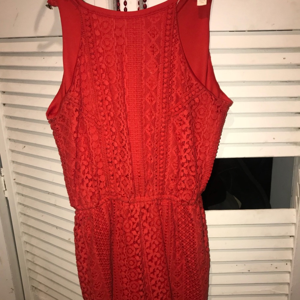 Burnt orange romper